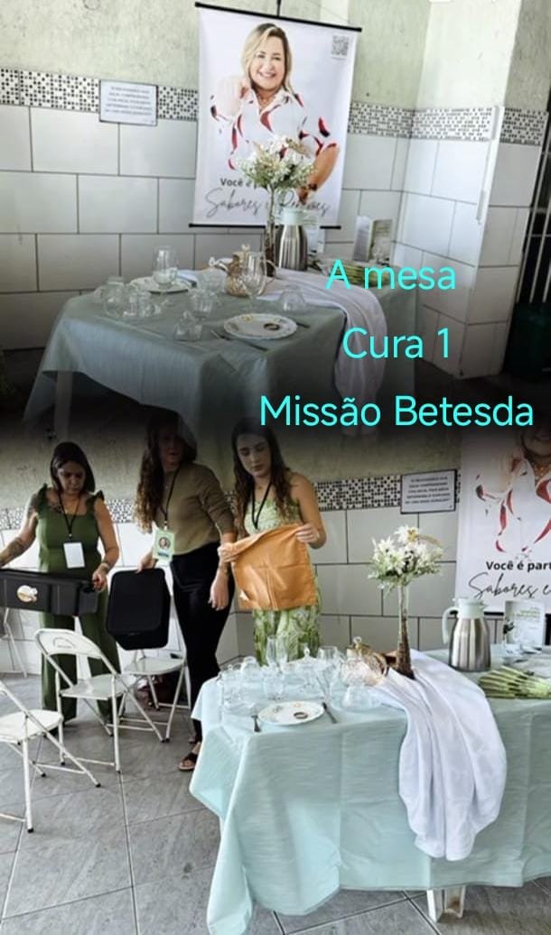 Preparação das mesas da Mesa Cura 1